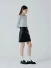 Essential Lambskin Mini Skirt - PINBLACK - BALAAN 3