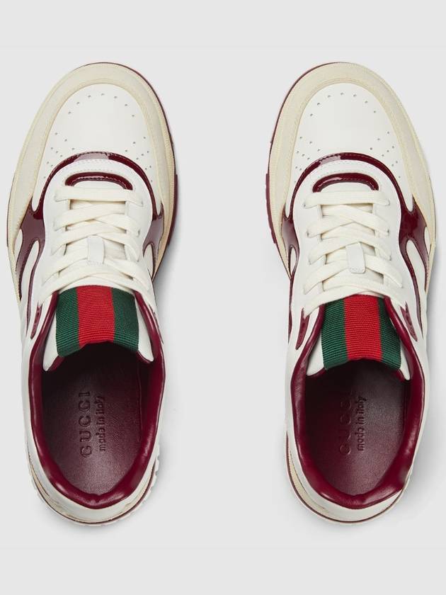 Men's Reweb Low Top Sneakers White - GUCCI - BALAAN 5