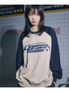 Shooting Logo Raglan Sweatshirt Navy Tan - CPGN STUDIO - BALAAN 4