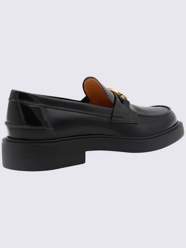 Metal Logo Leather Loafers Black - TOD'S - BALAAN 5