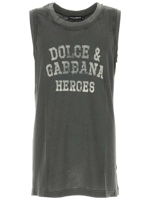 Dolce Gabbana logo print tank top G8RY7TG7NTB S9000 - DOLCE&GABBANA - BALAAN 2