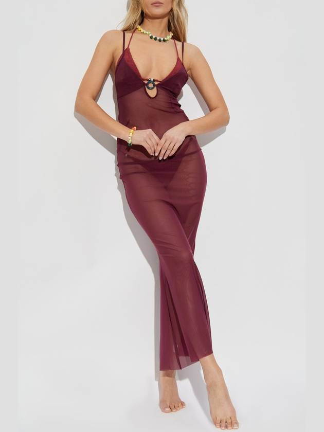 Bond-Eye Cindy Ring Maxi Beach Dress, Women's, Burgundy - BOND-EYE - BALAAN 2