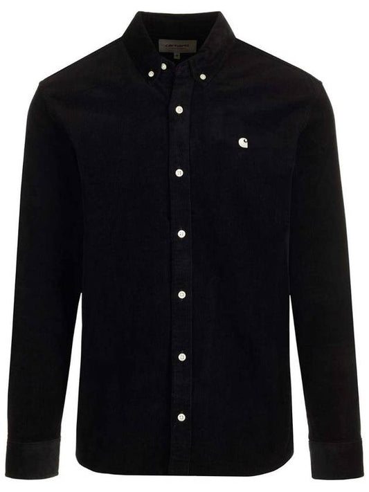 Madison Fine Cord Long Sleeve Shirt Black - CARHARTT WIP - BALAAN 1