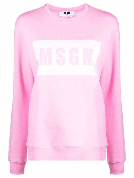 Logo Box Sweatshirt Pink - MSGM - 1