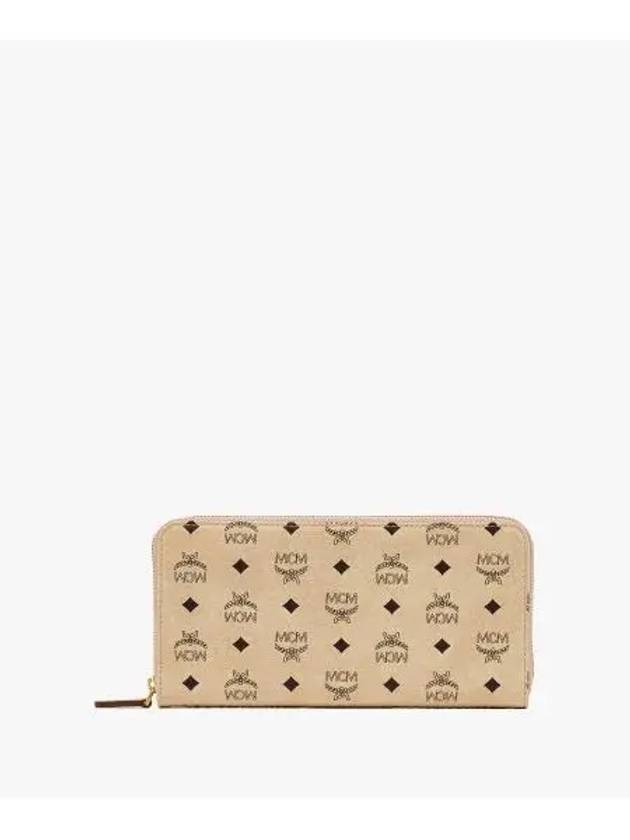 Aren Monogram Print Long Wallet Ivory - MCM - BALAAN 2