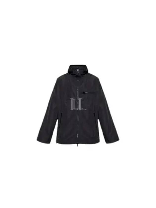 W-Henness Piped Oval D Logo Nylon Winderbreaker Black - DIESEL - BALAAN 2