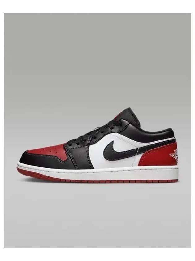 Air Jordan 1 Low Top Sneakers Black Red - NIKE - BALAAN 2