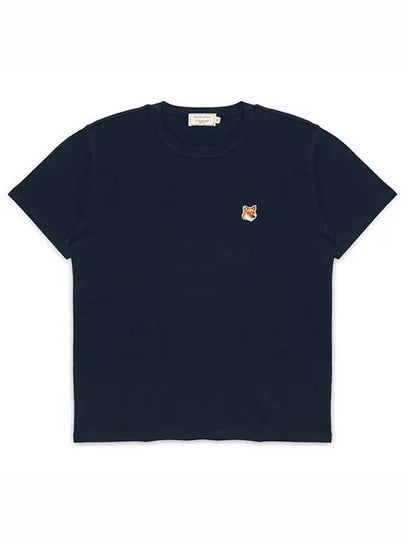 Fox Head Patch Regular Short Sleeve T-Shirt Navy - MAISON KITSUNE - BALAAN 2