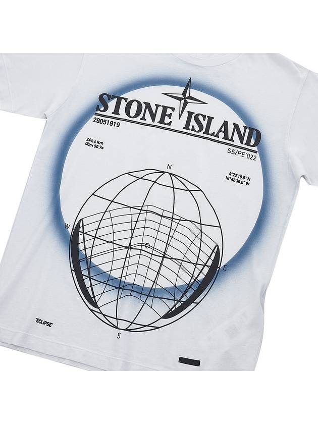 Eclipse Two Short Sleeve T-Shirt White - STONE ISLAND - BALAAN 8