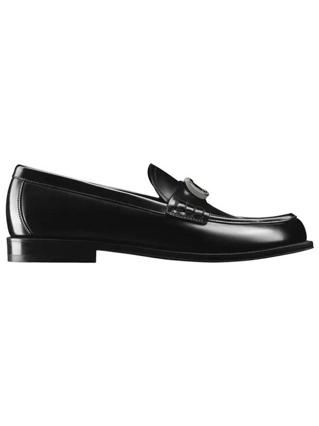 Granville CD Logo Leather Loafers Black Polished - DIOR - BALAAN 2