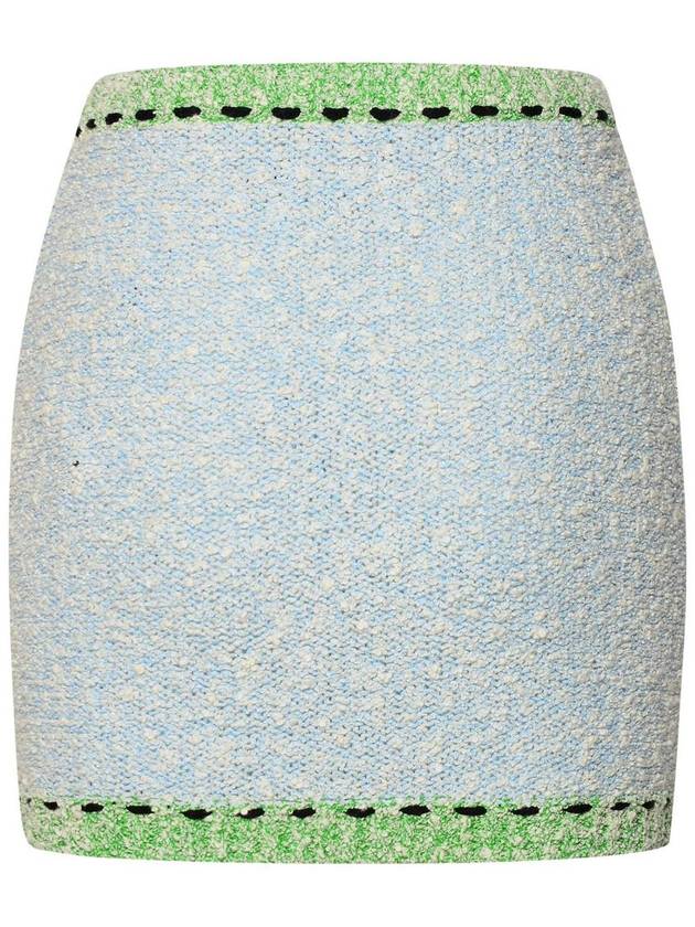 Gcds Light Blue Cotton Blend Miniskirt - GCDS - BALAAN 3