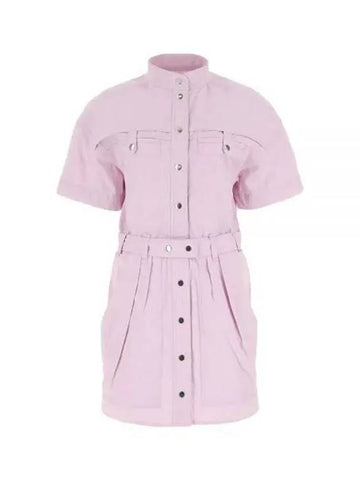 Belted mini dress pink RO0005FA A1G32E - ISABEL MARANT - BALAAN 1