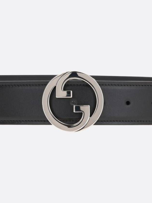 Blondie Leather Belt Black - GUCCI - BALAAN 4