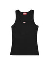 Logo D Tank Top Sleeveless Black - DIESEL - BALAAN 2