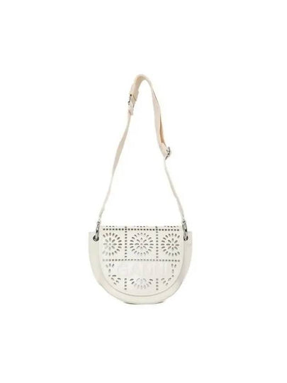 Banner Perforated Shoulder Bag White - GANNI - BALAAN 2