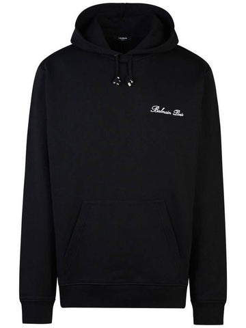 Balmain 'Signature' Black Cotton Sweatshirt - BALMAIN - BALAAN 1