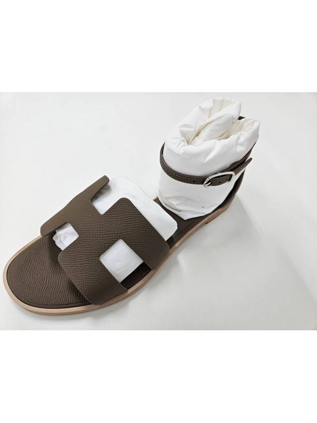 Santorini Sandals Etoupe - HERMES - BALAAN 3