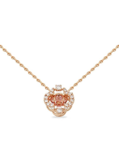 Una Sparkling Dance Clover Necklace Pink Rose Gold - SWAROVSKI - BALAAN 2