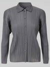 pleated button shirt - ISSEY MIYAKE - BALAAN 2