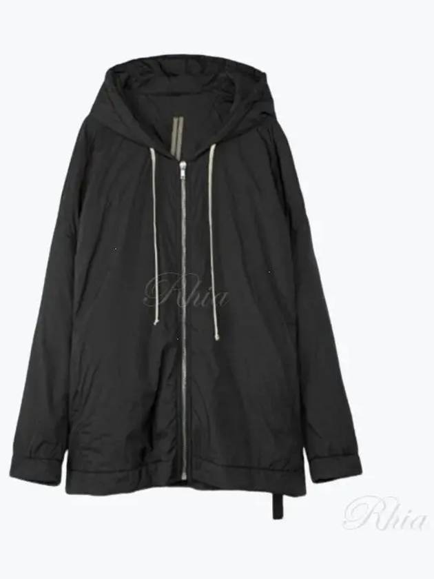 Oversized Drawstring Raincoat Black - RICK OWENS - BALAAN 2