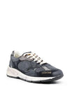 Running Leather Mesh Suede Low Top Sneakers Dark Blue - GOLDEN GOOSE - BALAAN 3