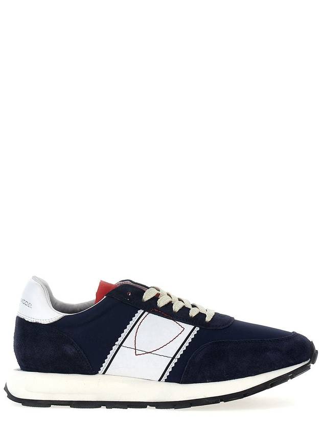 Paneled lace up running low top sneakers blue - PHILIPPE MODEL - BALAAN 2