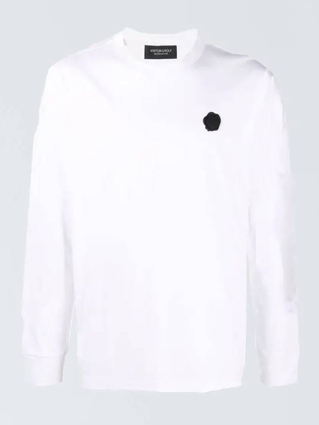 Men's Rubber Patch White Long Sleeve Tee MJ060 31 11122 - VIKTOR&ROLF - BALAAN 3