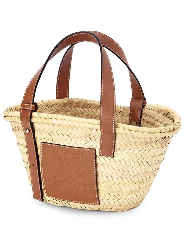 Raffia Basket Tote Bag Small Tan Brown 327 02 S93 - LOEWE - BALAAN 2