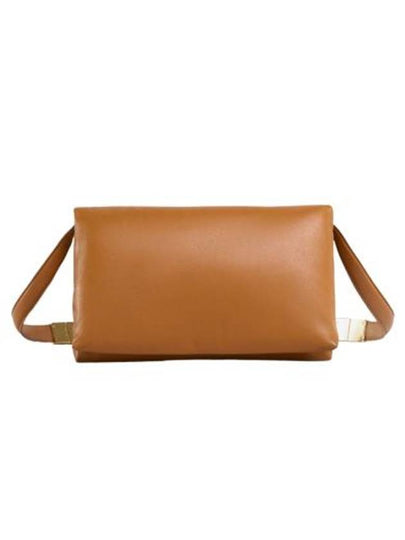 Prisma Medium Leather Shoulder Bag Brown - MARNI - BALAAN 2