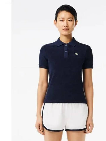 Women s Slim Fit Toweling Polo T shirt DF7244 54G 166 Domestic Product GQ2N24040354810 - LACOSTE - BALAAN 1