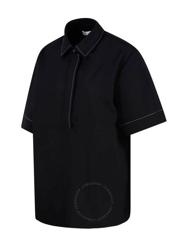 Victoria Beckham Pointed Collar Short-Sleeve Shirt, Brand Size 6 (US Size 2) - VICTORIA BECKHAM - BALAAN 3