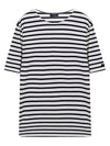 Levant Modern Striped Short Sleeve T-Shirt Black - SAINT JAMES - BALAAN 2