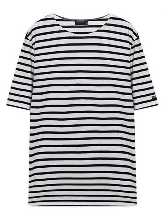 Levant Modern Striped Short Sleeve T-Shirt Black - SAINT JAMES - BALAAN 2