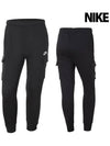 NSW Club Fleece Cargo Track Pants Black - NIKE - BALAAN 2