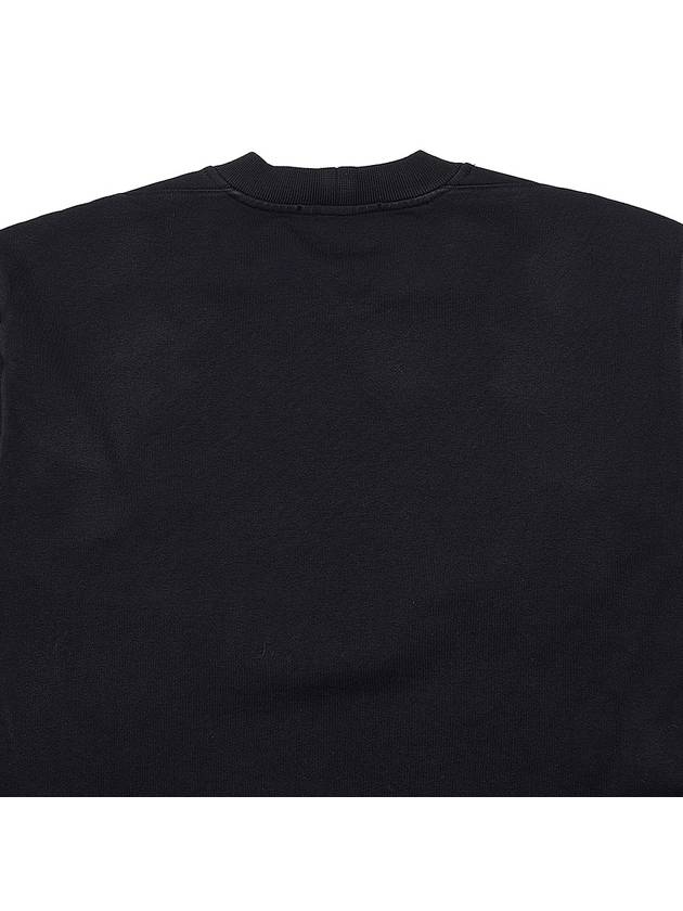 Stellina Wappen Patch Cotton Sweatshirt Black - STONE ISLAND - BALAAN 8