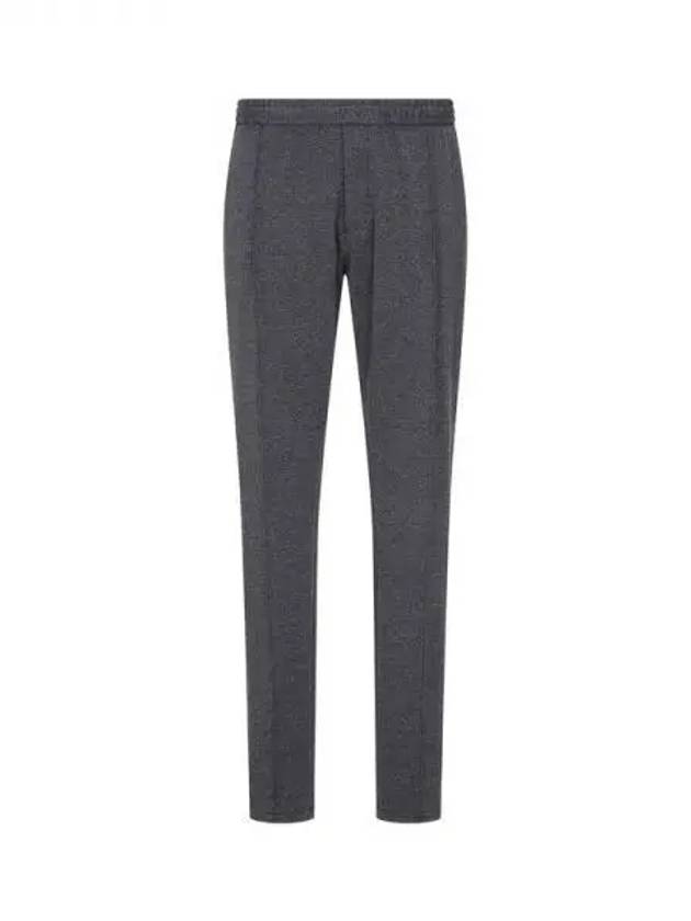 Men s Stretch Wool Banding Pants Dark Gray 270719 - EMPORIO ARMANI - BALAAN 1