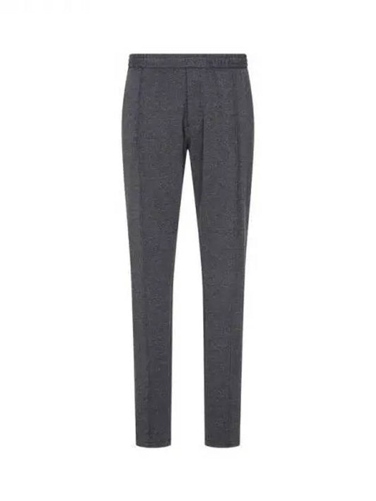 Men s Stretch Wool Banding Pants Dark Gray 270719 - EMPORIO ARMANI - BALAAN 1