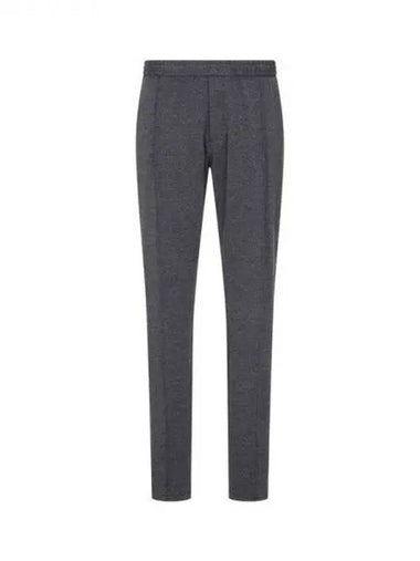 Men s Stretch Wool Banding Pants Dark Gray 270719 - EMPORIO ARMANI - BALAAN 1