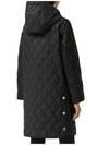 Women's Diamond Quilted Hoodie Single Coat Black - BURBERRY - BALAAN 5