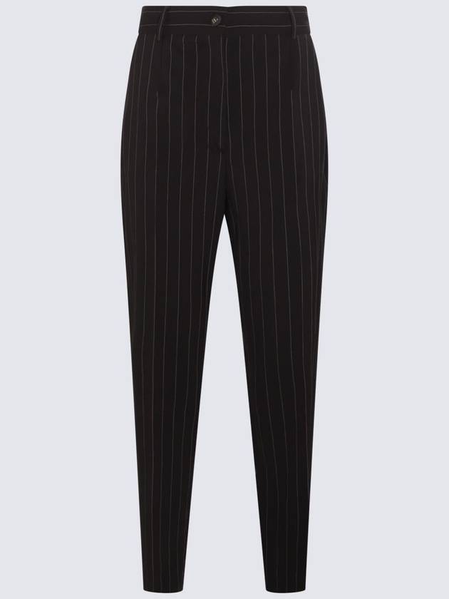 Pinstripe Straight Pants Black - DOLCE&GABBANA - BALAAN 3