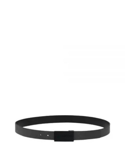 Men's Logo Square Leather Belt Black - SALVATORE FERRAGAMO - BALAAN 2