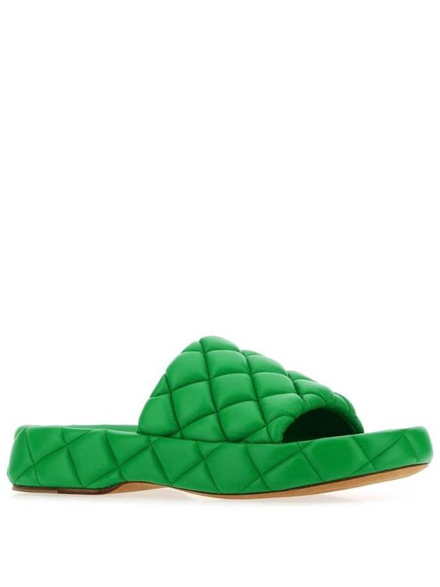 Quilted Padded Slippers Green - BOTTEGA VENETA - BALAAN 3