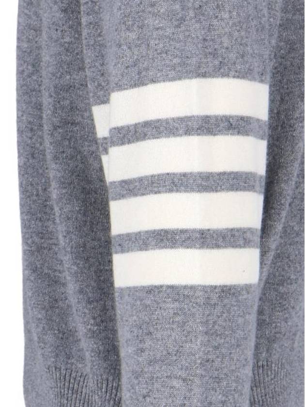 Diagonal Classic Cashmere Knit Top Light Grey - THOM BROWNE - BALAAN 6