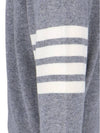 Diagonal Classic Cashmere Knit Top Light Grey - THOM BROWNE - BALAAN 6