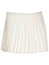 A-line Short Pleats Skirt White - AMI - BALAAN 2