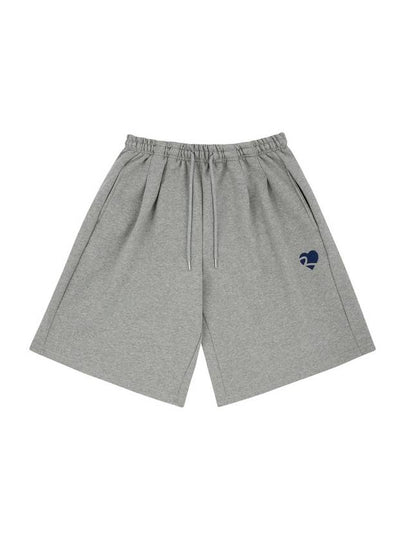 Heart Logo Super Wide Bermuda Shorts Grey - MAVRK - BALAAN 2