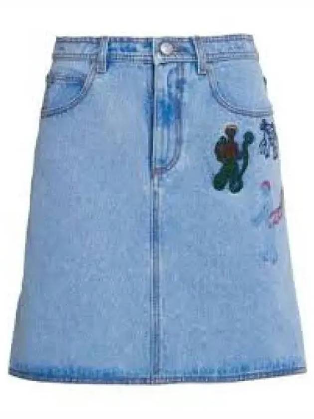 Denim Short A-Line Skirt Blue - MARNI - BALAAN 2