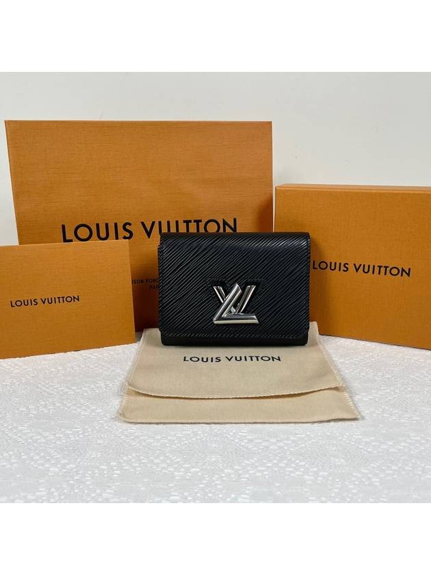 Twist Logo Epi Leather Compact Half Wallet Black - LOUIS VUITTON - BALAAN 10