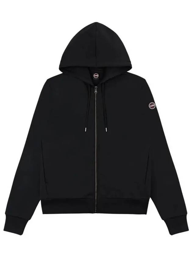 Le Logo Patch Hooded Zip Up Black - COLMAR - BALAAN 1