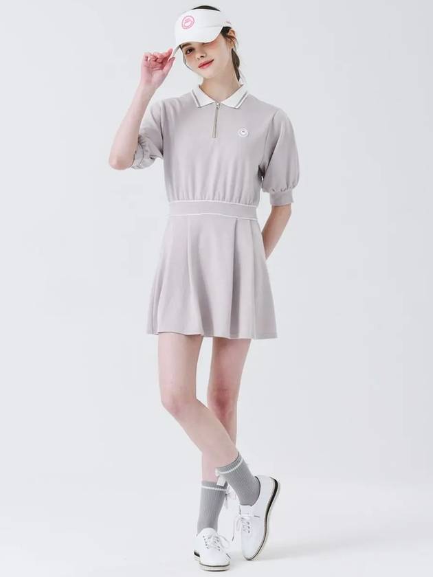 Volume sleeve golf dress BEIGE - MONBIRDIE GOLF - BALAAN 3